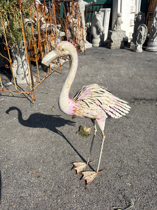 PINK METAL FLAMINGO