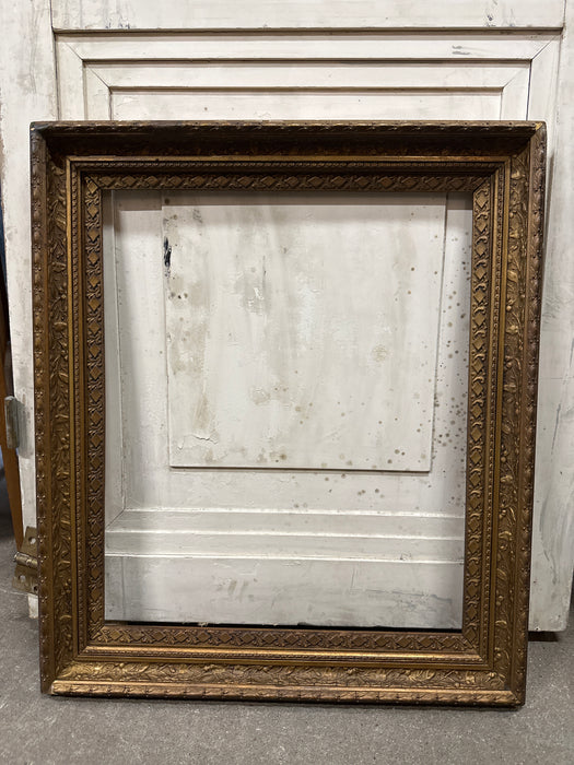 GOLD FRAME WITH DIAMOND PATTERN AS FOUND