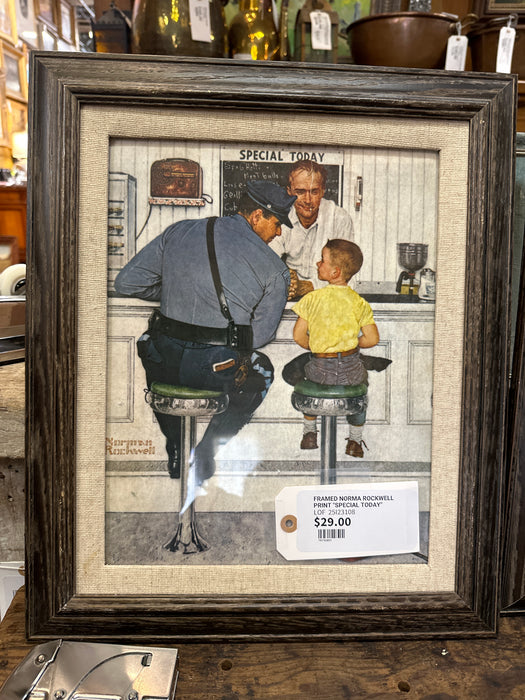 FRAMED NORMA ROCKWELL PRINT "SPECIAL TODAY"