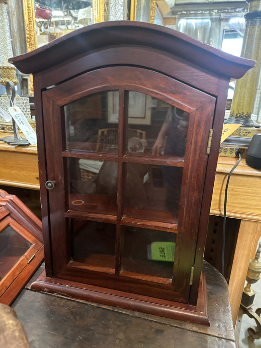 SMALL MAHOGANY WALL DISPLAY