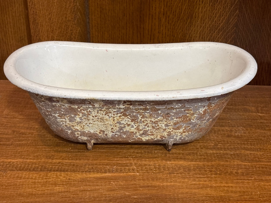 SMALL PORCELAIN AND CAST IRON TUB SALESMAN SAMPLE