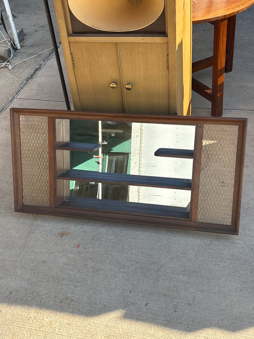 MAHOGANY MIRRORED SHADOW BOX