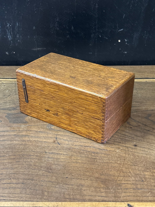 SMALL OAK CARD CATALOUGUE