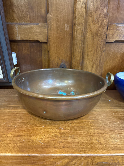 LARGE HEAVY COPPER JAM POT