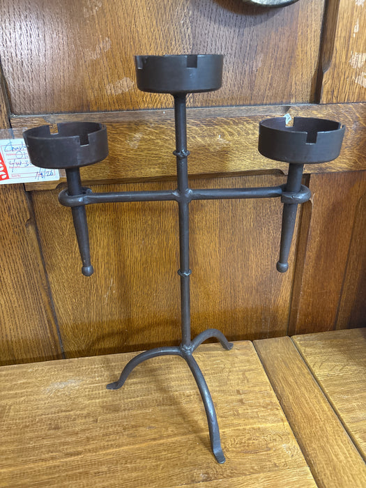 3 CANDLE METAL CANDLEABRA