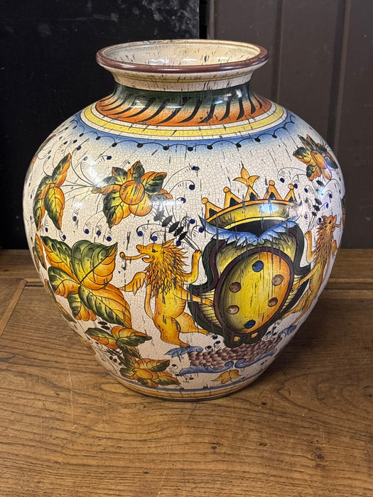 LARGE PAINTED ITALIAN VASE