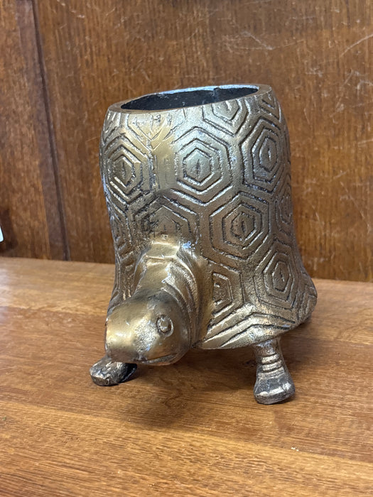 BRASS TURTLE PLANTER
