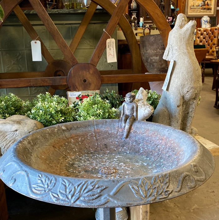 METAL BIRD BATH