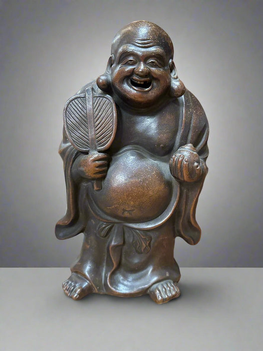 GLAZED POTTERY 19TH CENTURY BUDDHA