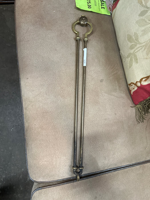 BRASS FIRE TONGS