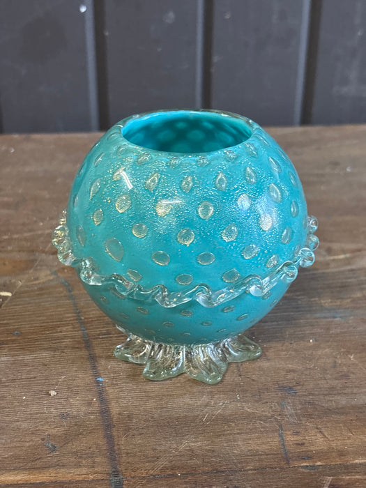 SMALL BLUE FOOTED VASE