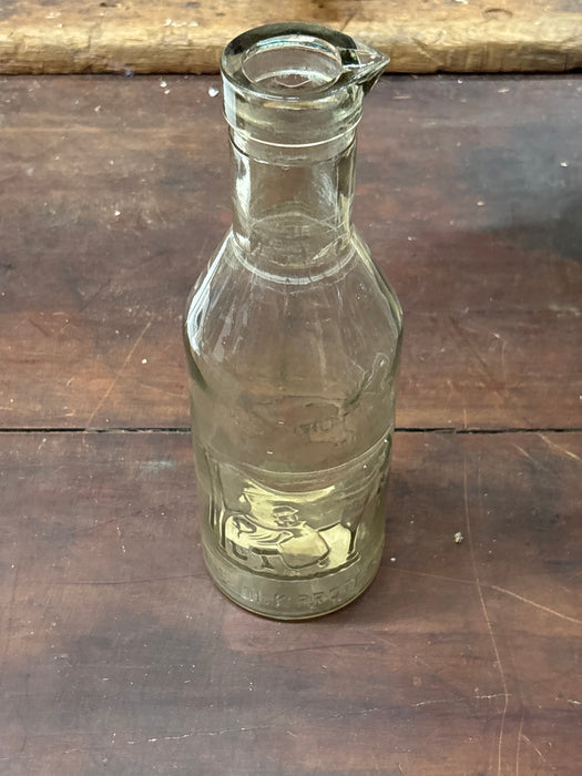 UNUSUAL MILK BOTTLE WITH COW