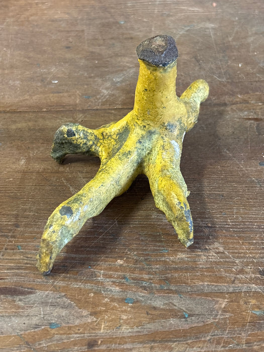 PAINTED IRON CHICKEN FOOT