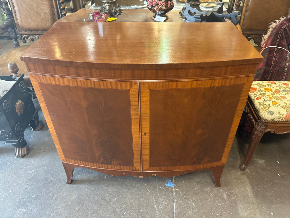 INLAID BOW FRONT FEDERAL STYLE 2 DOOR SEVER