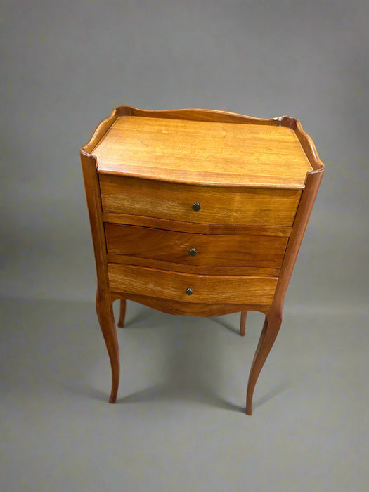 LOUIS XV CHERRY 3 DRAWER STAND