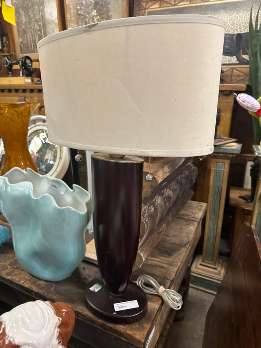 MEDIUM OVAL WOOD LAMP