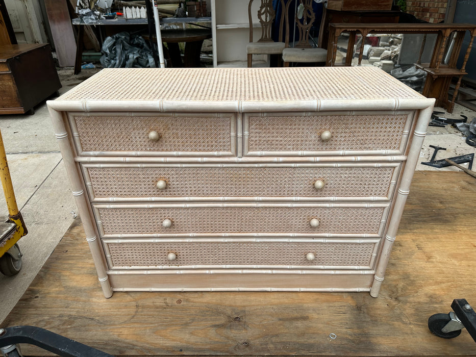 FAUX BAMBOO PAINTED CHEST