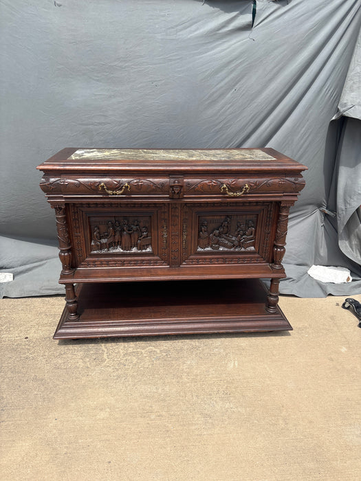 MARBLE TOP ELM BRITTANY SERVER