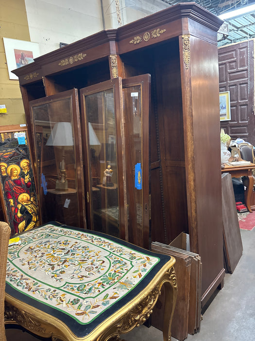 HUGE MAHOGANY EMPIRE BOOK CASE