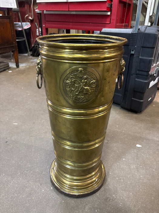 BRASS STICK STAND WITH LION HANDLES