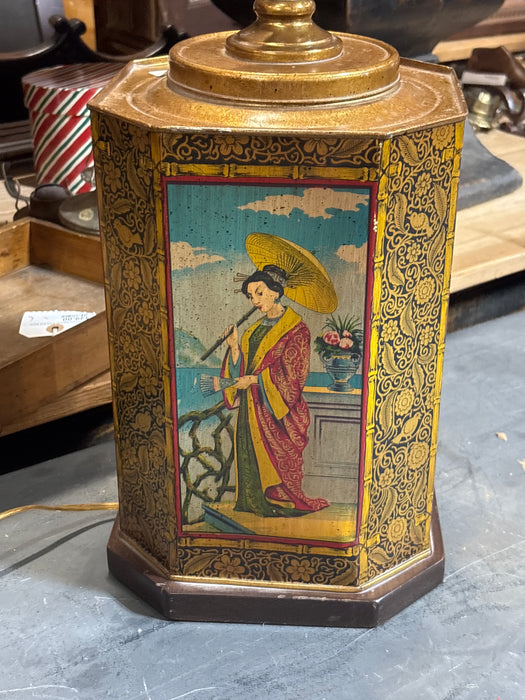 ASIAN TEA CANNISTER LAMP