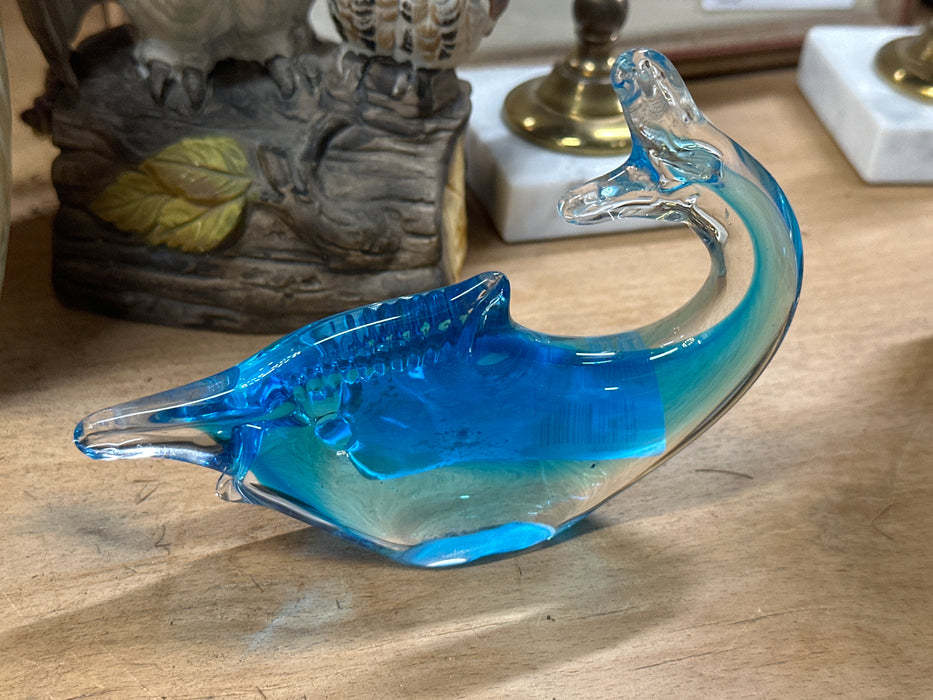 BLUE ART GLASS FISH