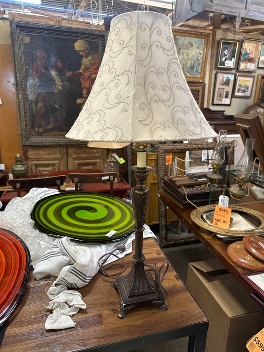 TALL RESIN BUFFET LAMP WITH FOOTED BASE