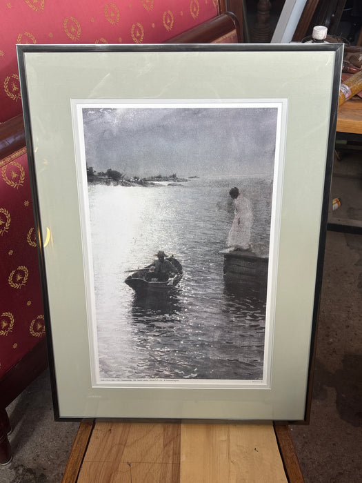 SIMPLE MODERN FRAMED PRINT OF “SUMMER FUN” BY ANDERS ZORN