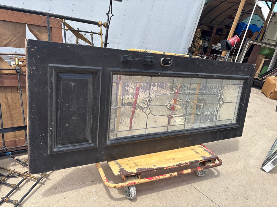 BLACK LEADED DOOR WITH GLASS