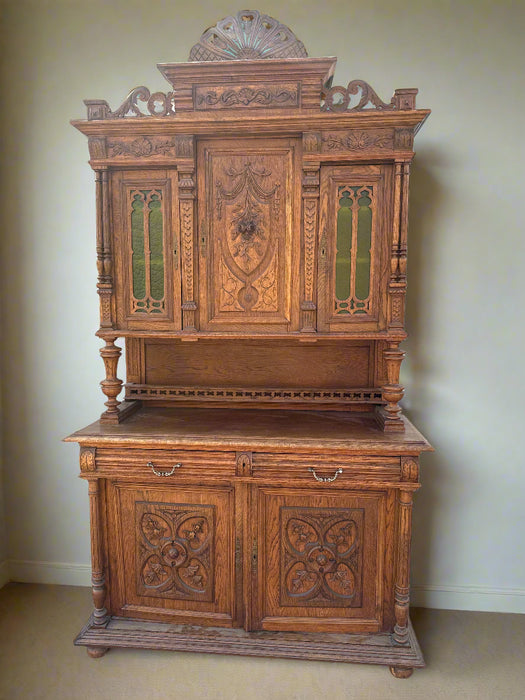 FRENCH OAK HUNT CABINET
