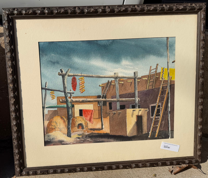 MEXICAN PUEBLO WATERCOLOR