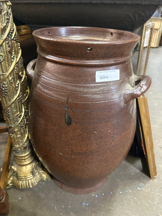 LARGE CROCK WITH HANDLES