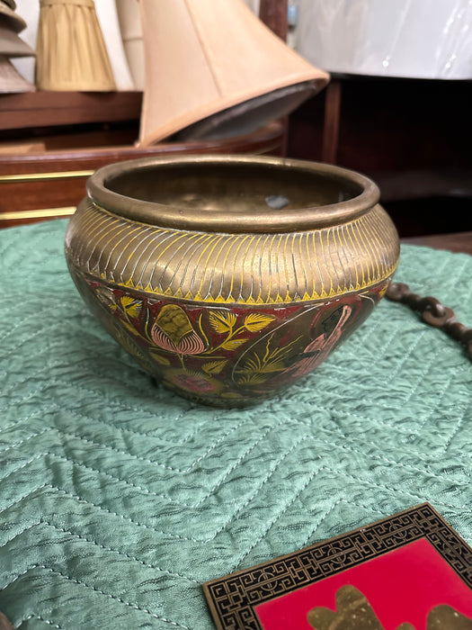 INCISED INDIAN BRASS JARDINIERE