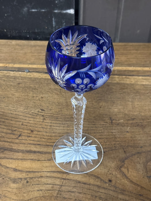 COBALT WINE GLASS