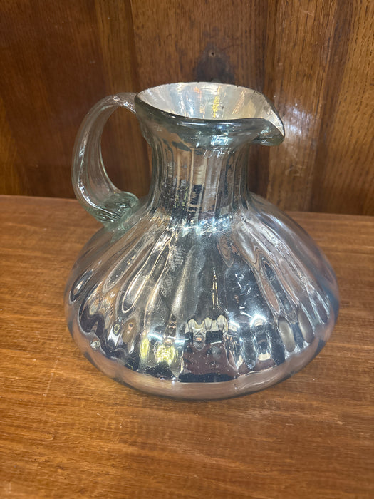 VINTAGE MERCURY GLASS STYLE PITCHER