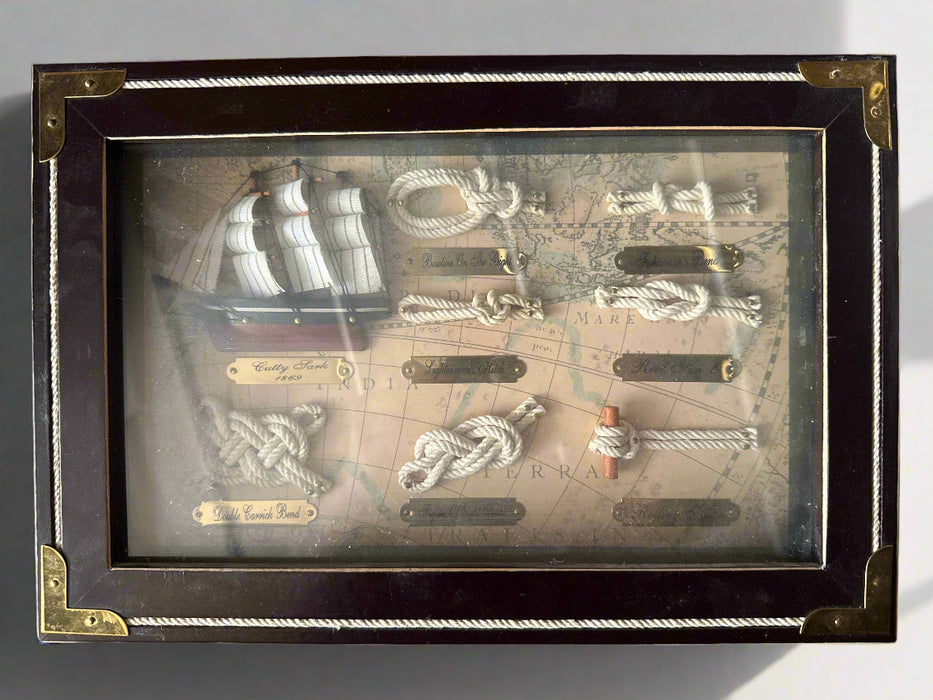 SHADOW BOX FRAMED NAUTICAL KNOT SAMPLES