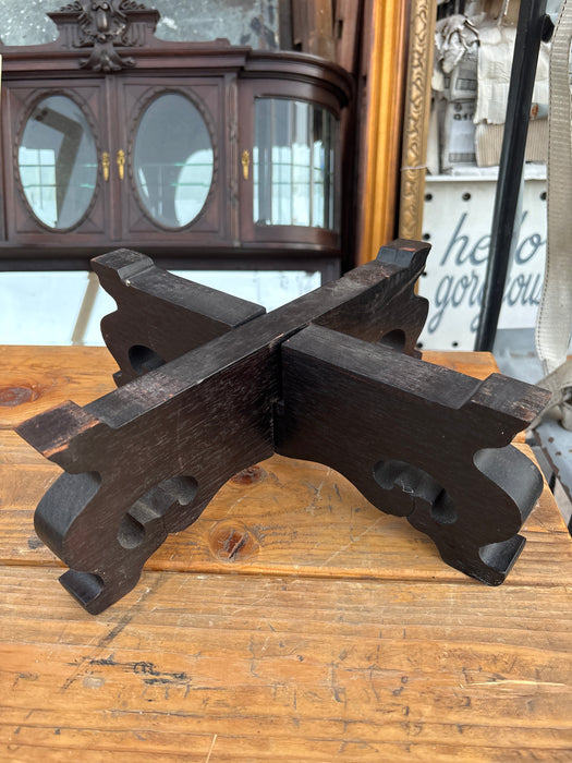 BLACK ASIAN WOOD PLANT STAND