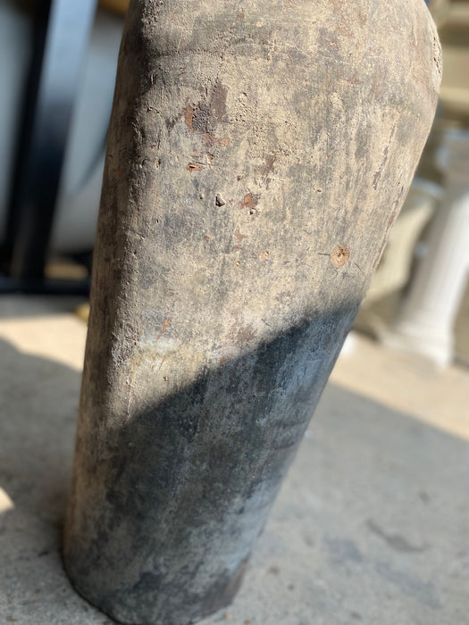 TALL TERRACOTTA JUG WITH CARVED SPOUT