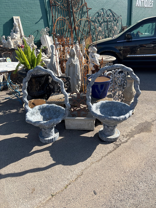 LARGE CONCRETE EASTER BASKET PLANTER 1 OF 2