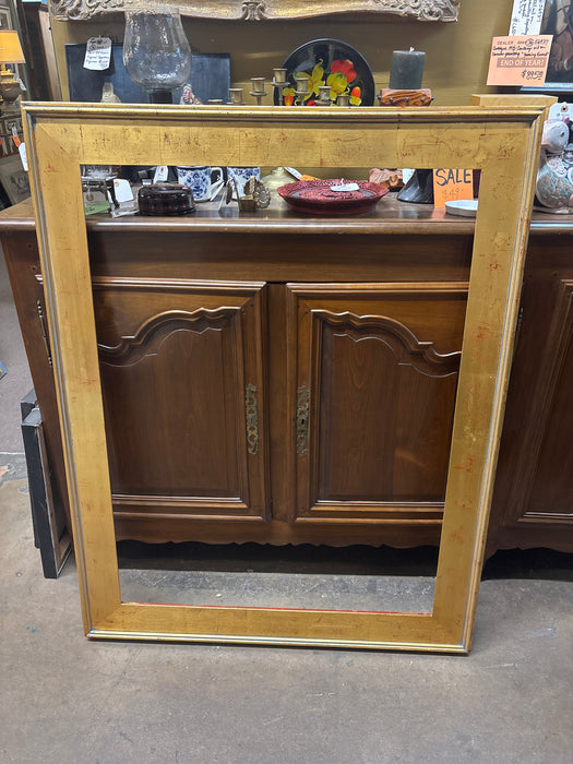 LARGE FLAT GOLD FRAME 30”W 40”L