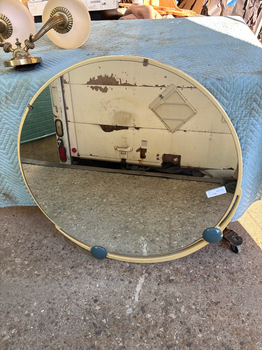 PAINTED ROUND DECO STYLE MIRROR