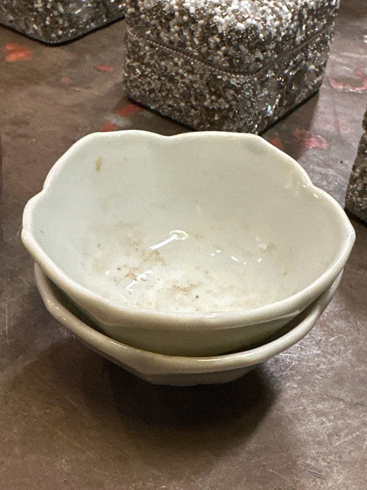 PAIR OF SMALL WHITE BOWLS