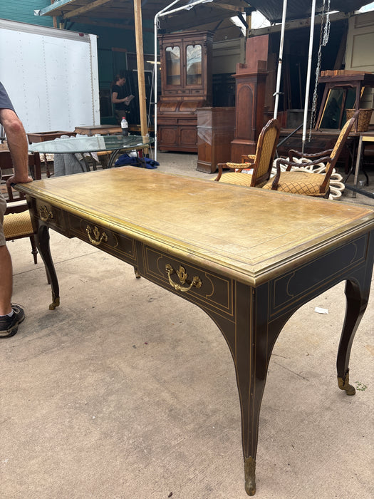 FRENCH BAKER LEATHER TOP DESK ON LEGS