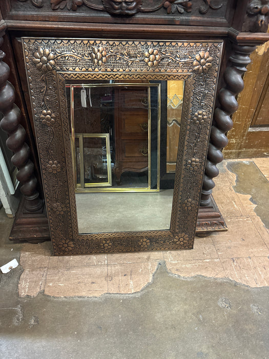 EMBOSSED COPPER RECTANGULAR MIRROR