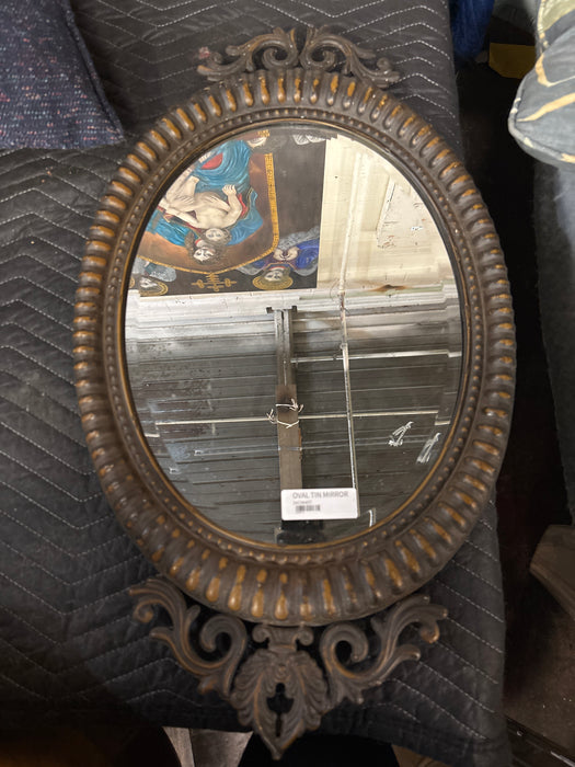OVAL TIN MIRROR