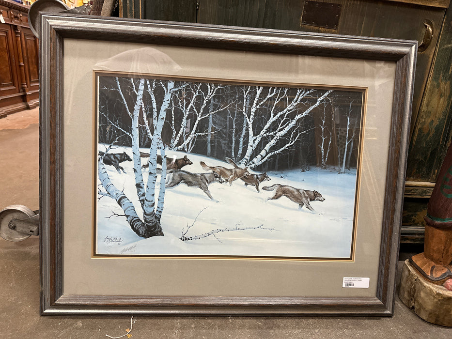 WOLF PRINT SIGNED AND NUMBERED BY GUY COHE