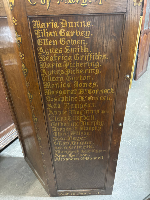 CATHOLIC ARCHED TOP MEMORIAL WALL