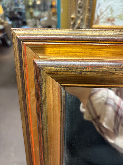 LARGE GOLD WOOD MIRROR