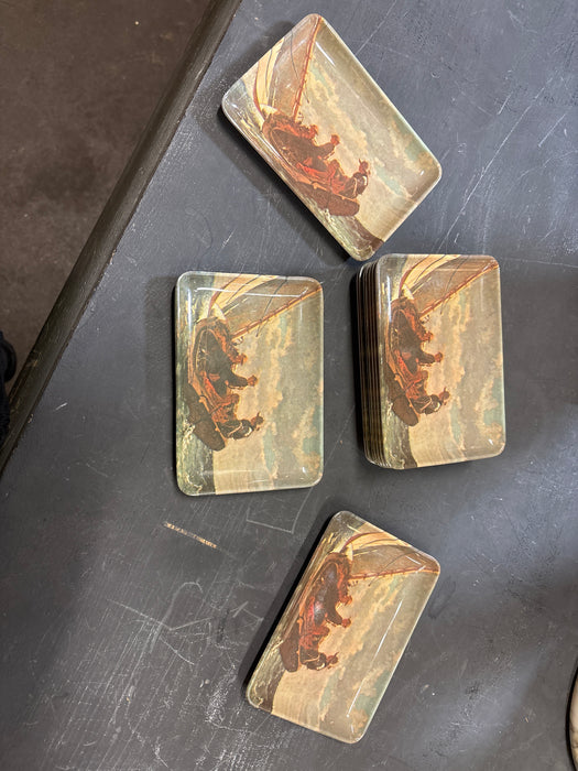 ITALIAN SMALL BOAT SCENE PLASTIC TRAY 1 OF 11