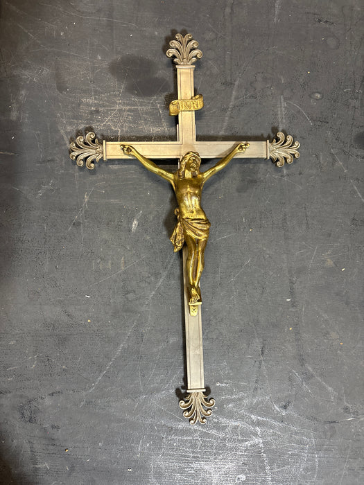 BRONZE AND NICKEL CRUICIFIX
